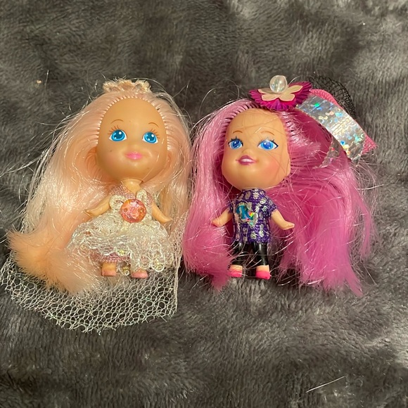 Tiny dolls -set of 2 from Tyco- their heads are bigger than bodies vintage 1999 - Picture 1 of 8